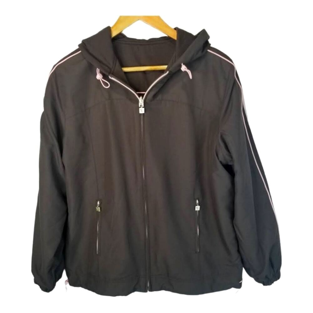 Everlast Sweatshirt womens large Reversible Zip up Hooded Jacket